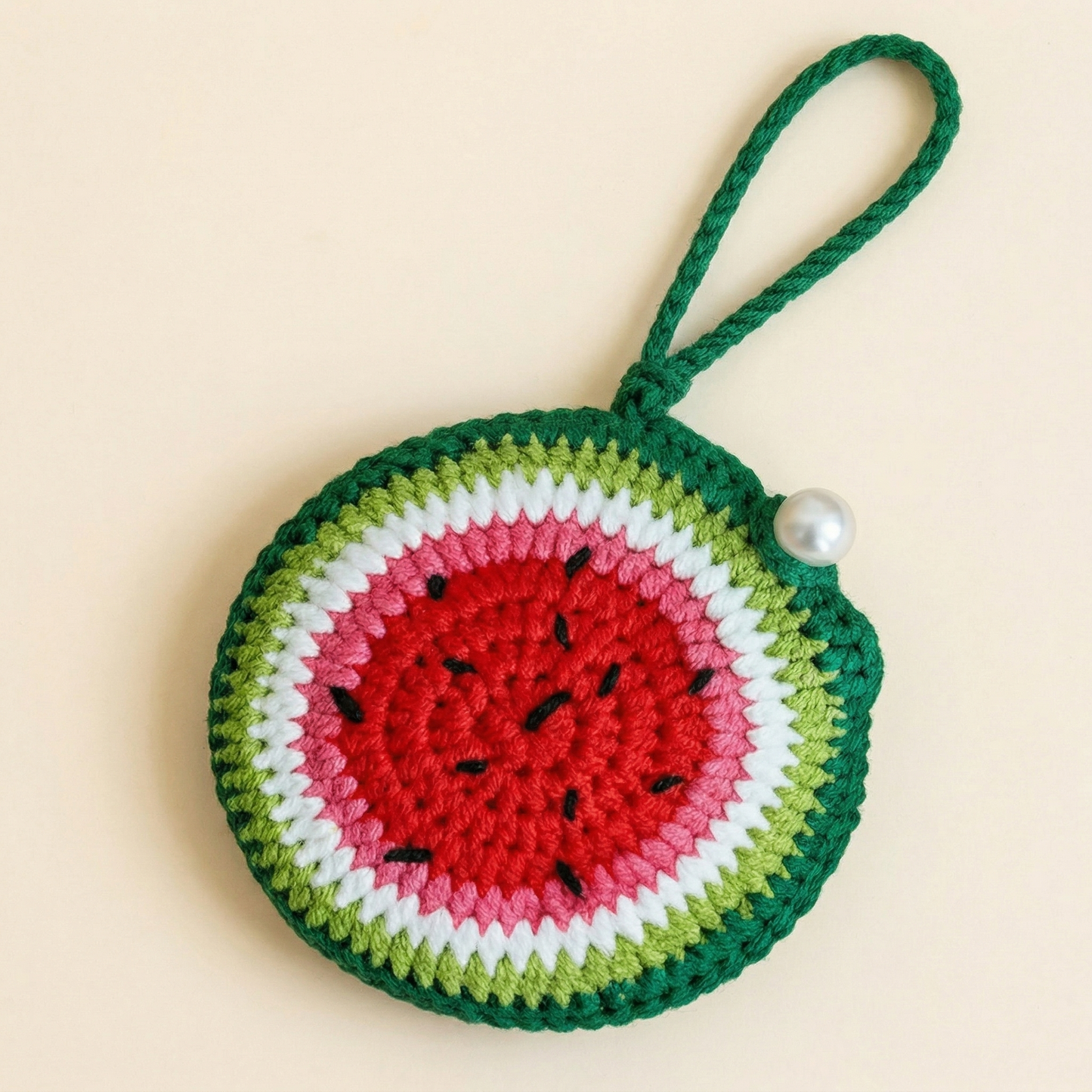 2-in-1 Watermelon Charm & Bottle Holder Crochet Pattern