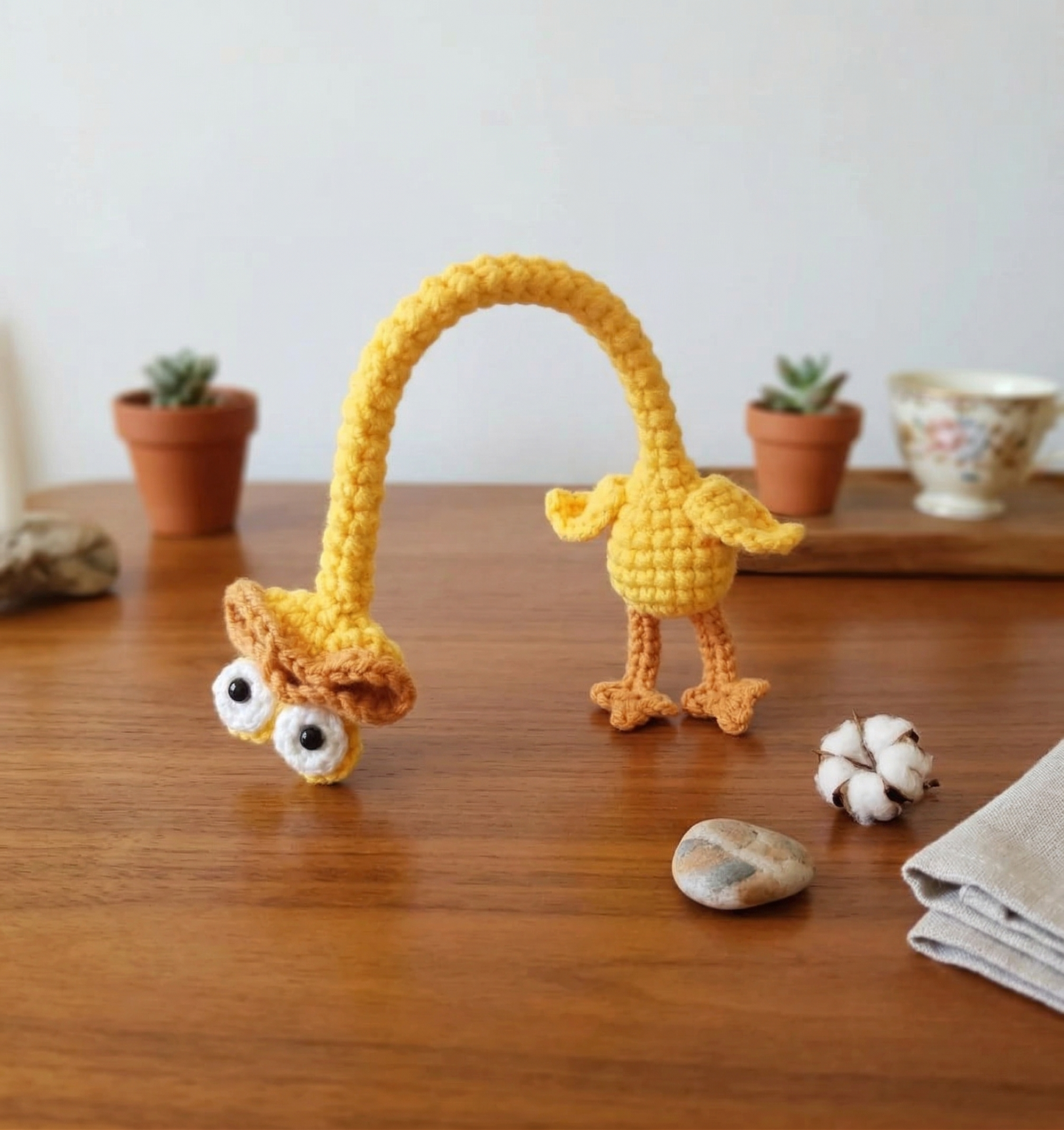 Goofy Long Neck Duck Bag Charm Crochet Pattern
