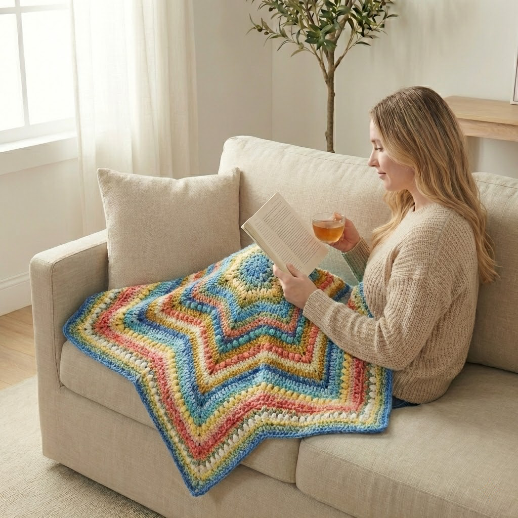 Sweet Starburst Blanket Crochet Pattern