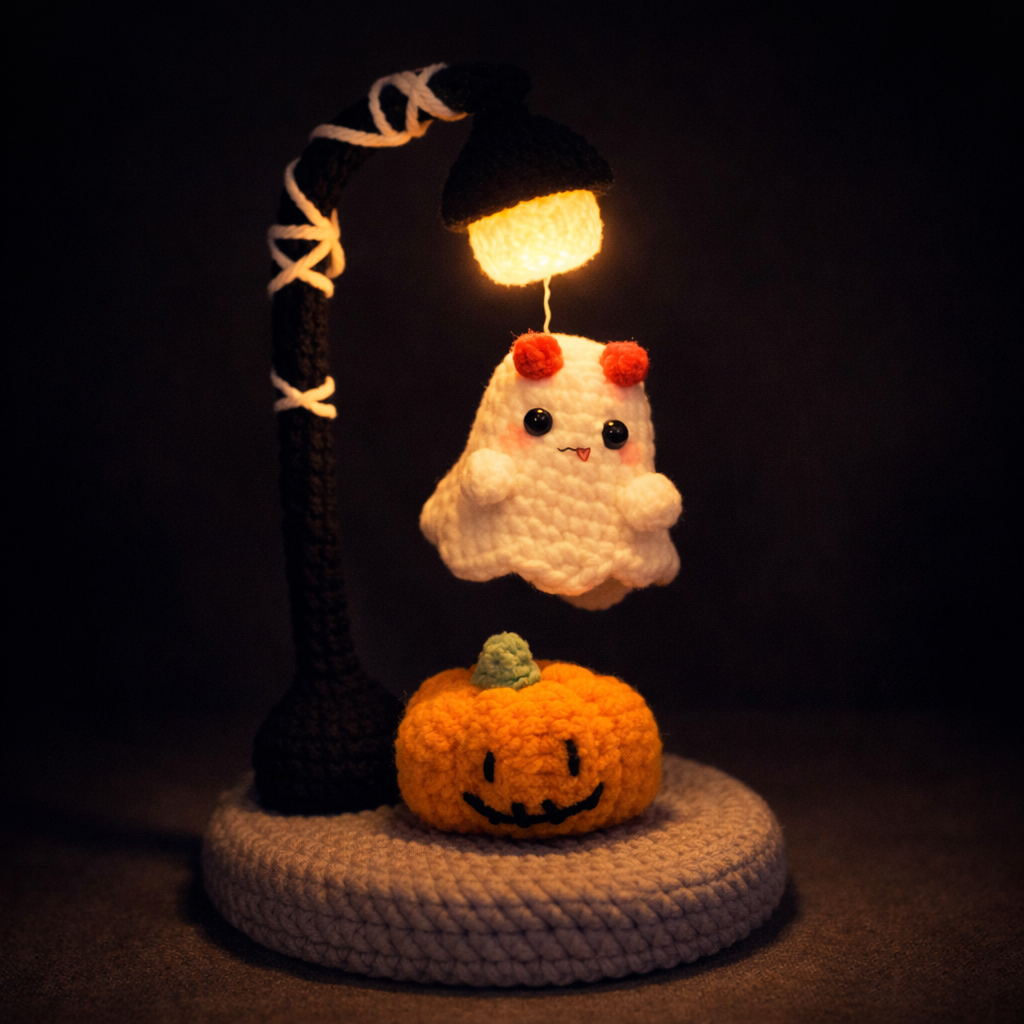 Spooky Ghost Lamp Crochet Pattern