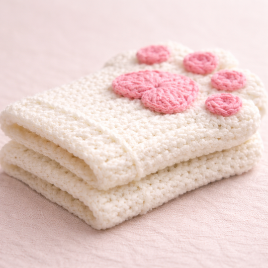 Cat Paw Fingerless Gloves Crochet Pattern