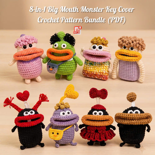 8-in-1 Big Mouth Monster Charm Crochet Pattern