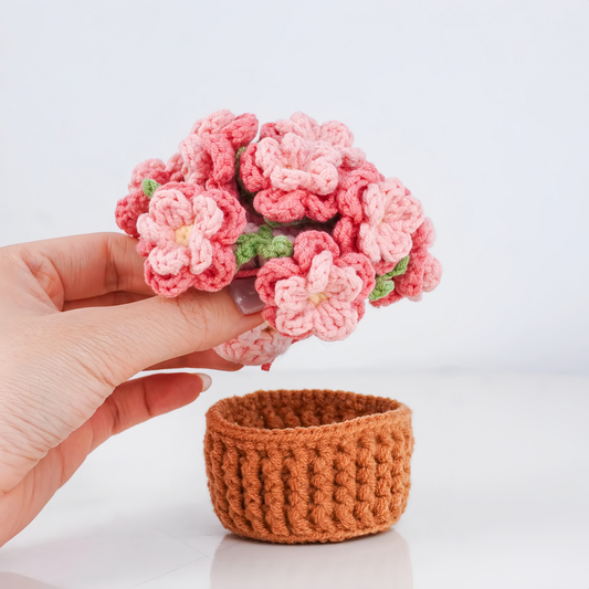 Peach Blossom Coaster Pot Crochet Pattern