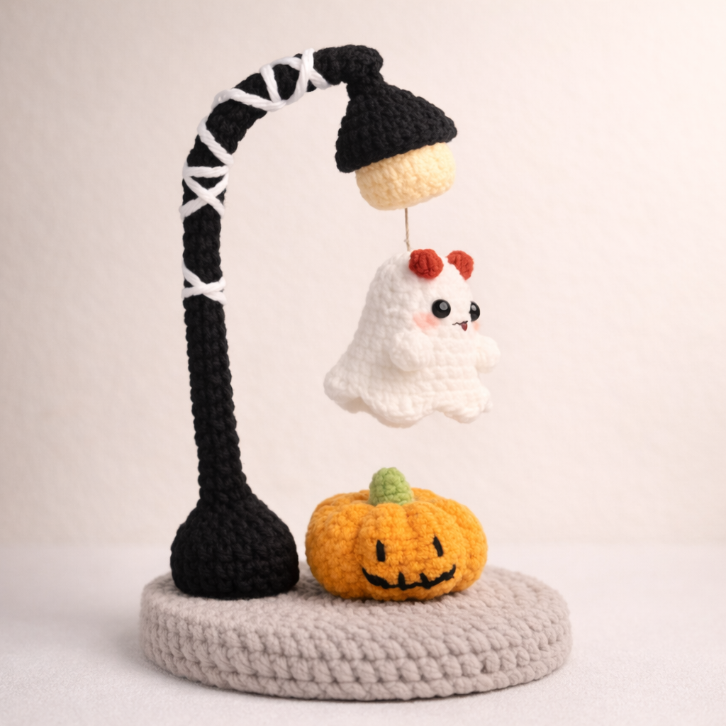 Spooky Ghost Lamp Crochet Pattern