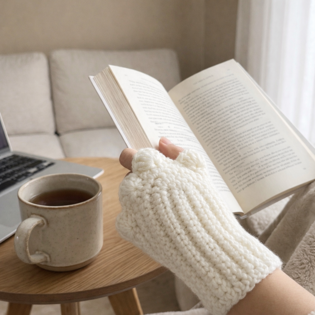 Cat Paw Fingerless Gloves Crochet Pattern