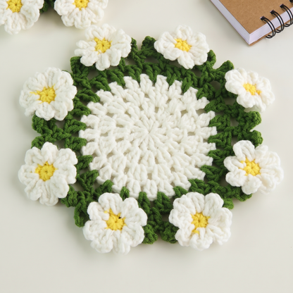 6-in-1 Flower Garden Coaster Crochet Pattern Bundle