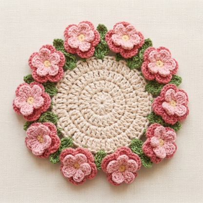 11-in-1 Bloomy Garden Coaster Crochet Pattern Bundle