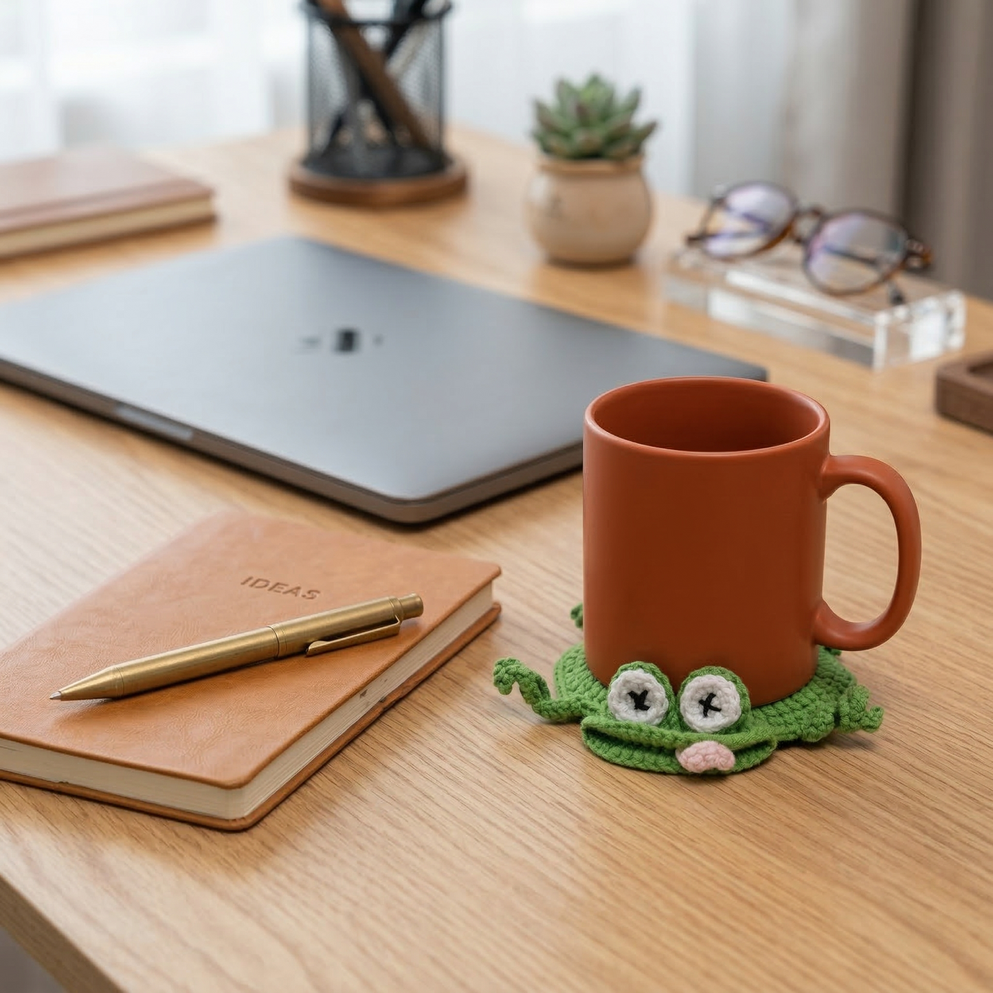 Frog Coaster Crochet Pattern