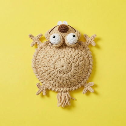 Flatty Squirrel Coaster Crochet Pattern