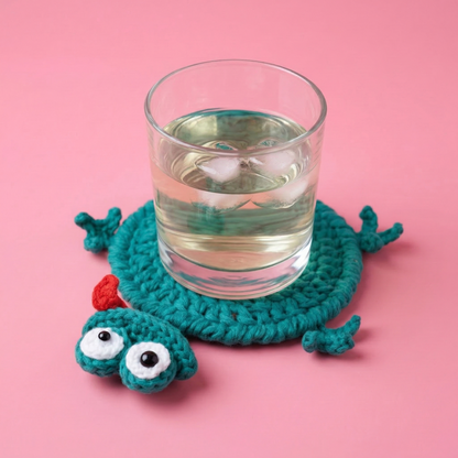Mlem Froggy Coaster Crochet Pattern