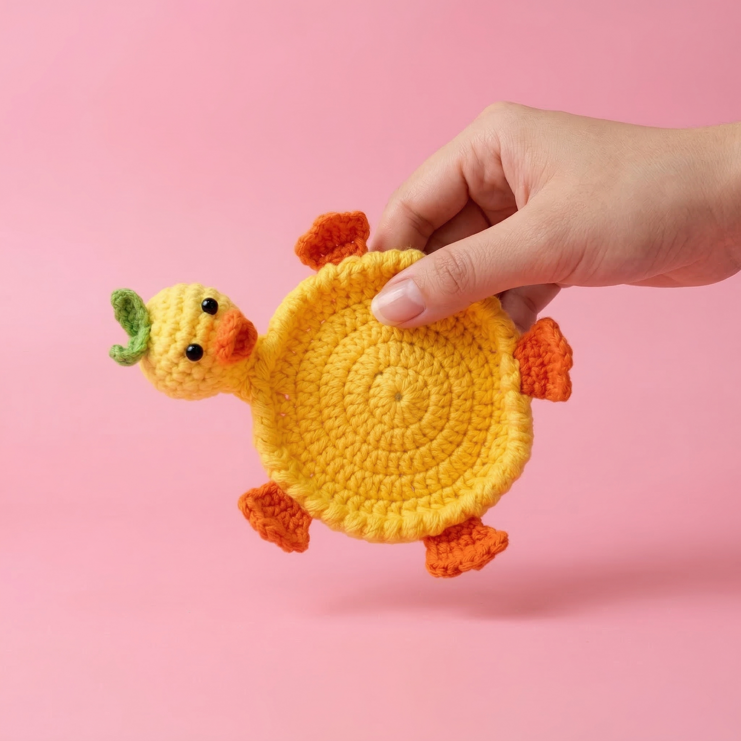 Sprout Duckie Coaster Crochet Pattern