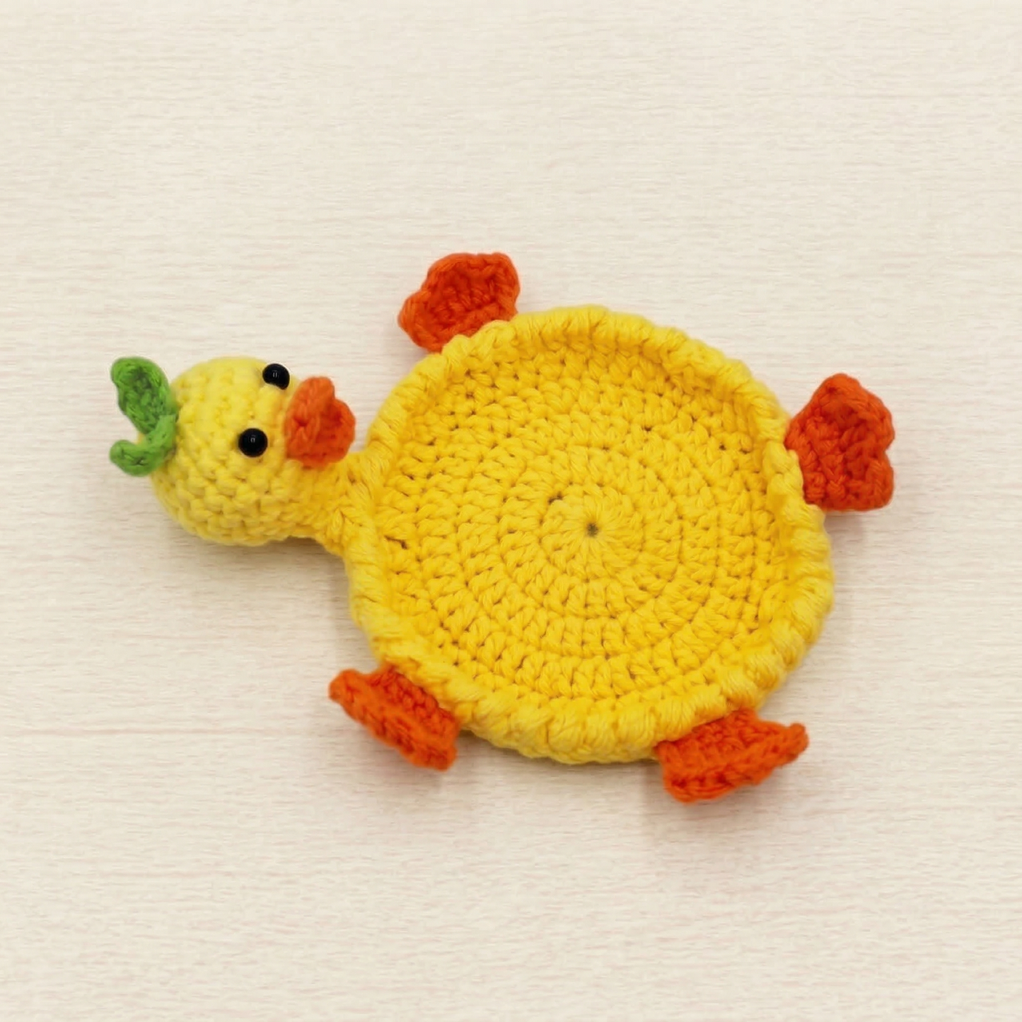 Sprout Duckie Coaster Crochet Pattern