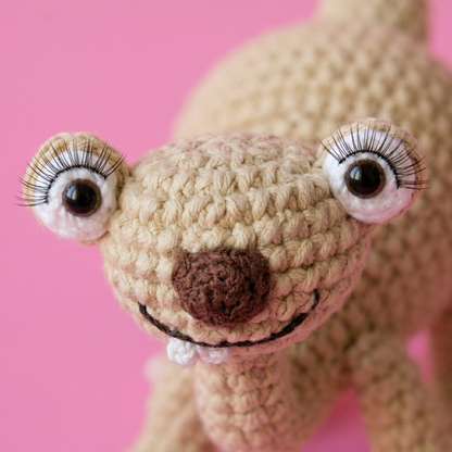 Long Neck Sloth Bag Charm Crochet Pattern