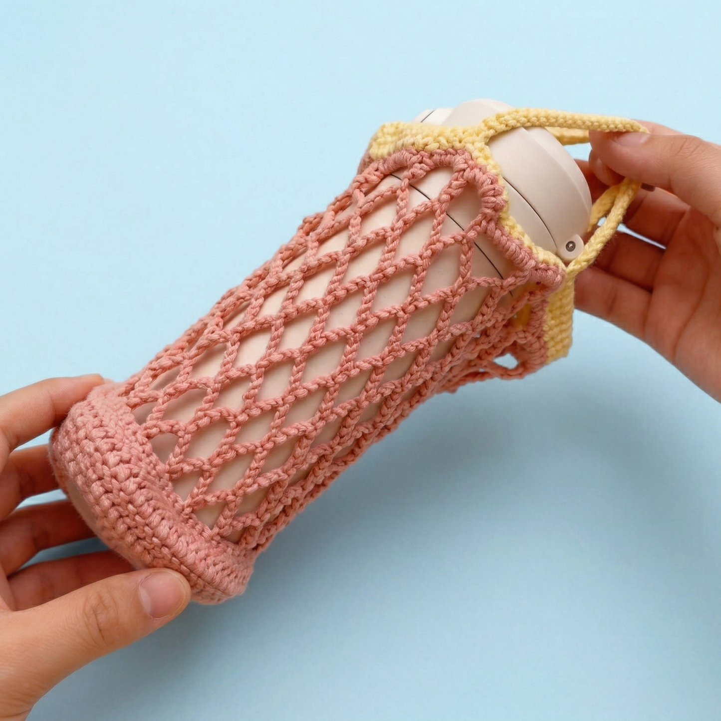 2-in-1 Strawberry Charm & Bottle Holder Crochet Pattern