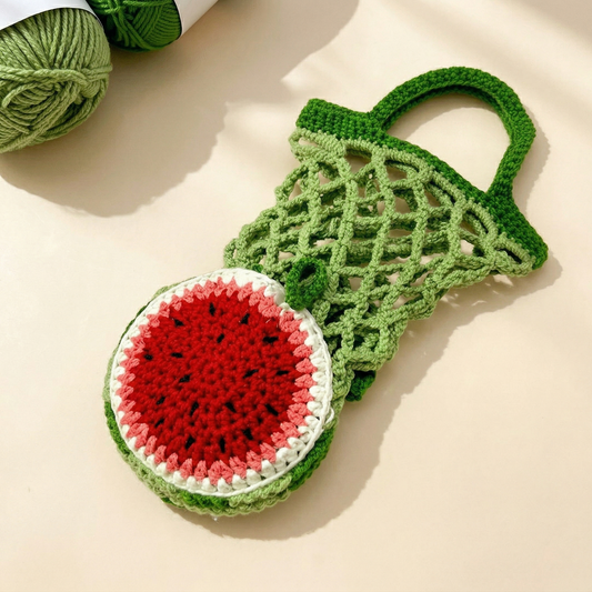 Watermelon 2-in-1 Charm Bottle Holder Crochet Pattern