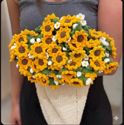 Sunny Daisy Bouquet Blanket Crochet Pattern