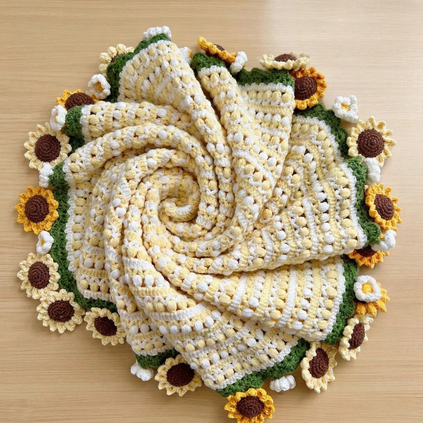 Sunny Daisy Bouquet Blanket Crochet Pattern