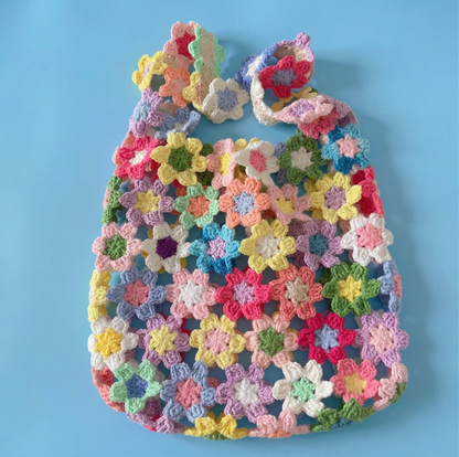 Mix Color Flower Bag Crochet Pattern