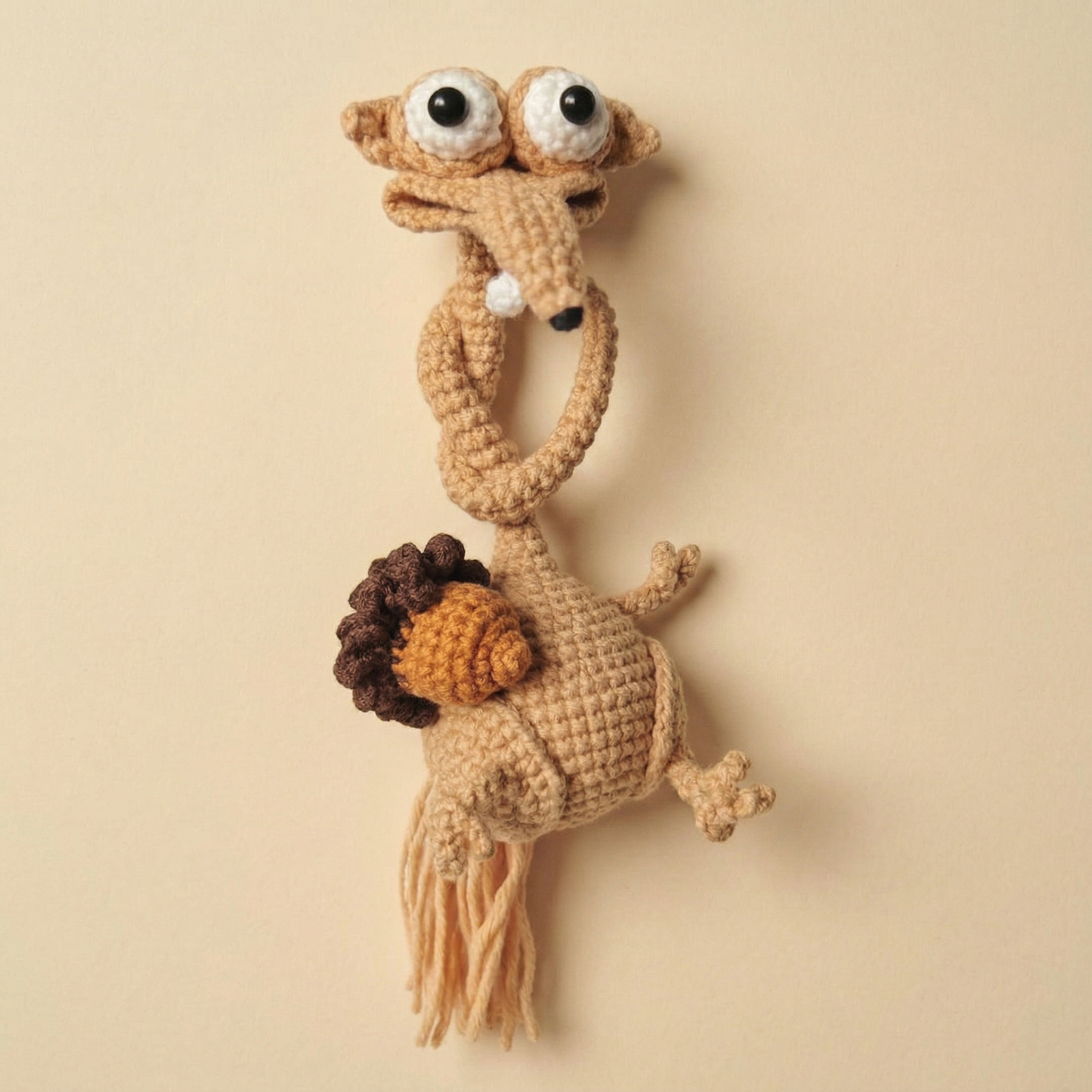 Long Neck Squirrel Bag Charm Crochet Pattern