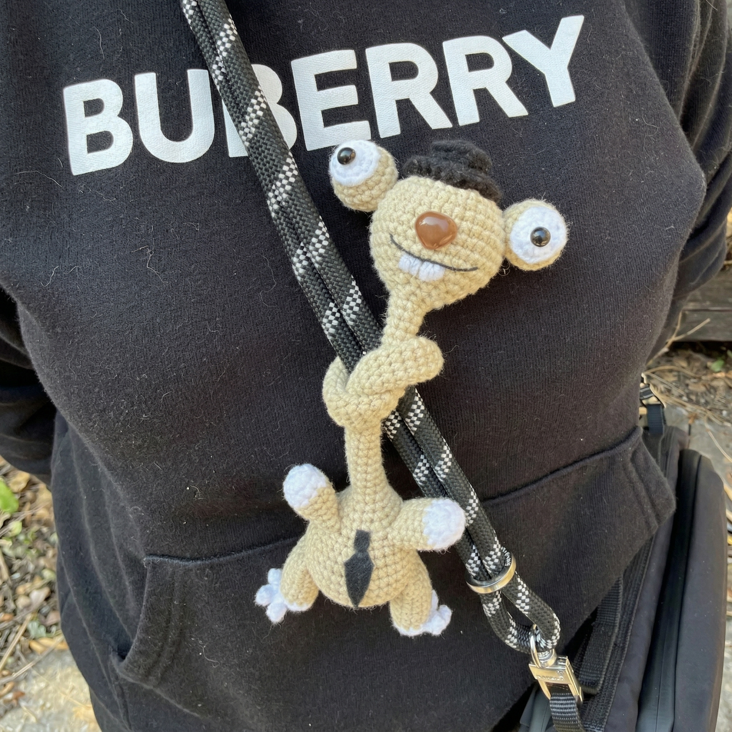 Derpy Long Neck Sloth Bag Charm Crochet Pattern