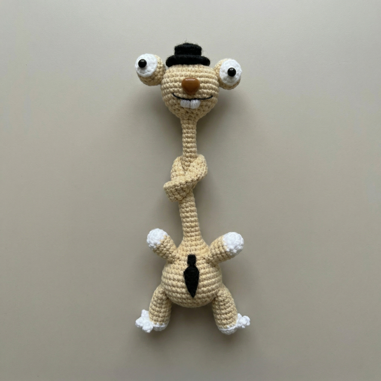 Derpy Long Neck Sloth Bag Charm Crochet Pattern