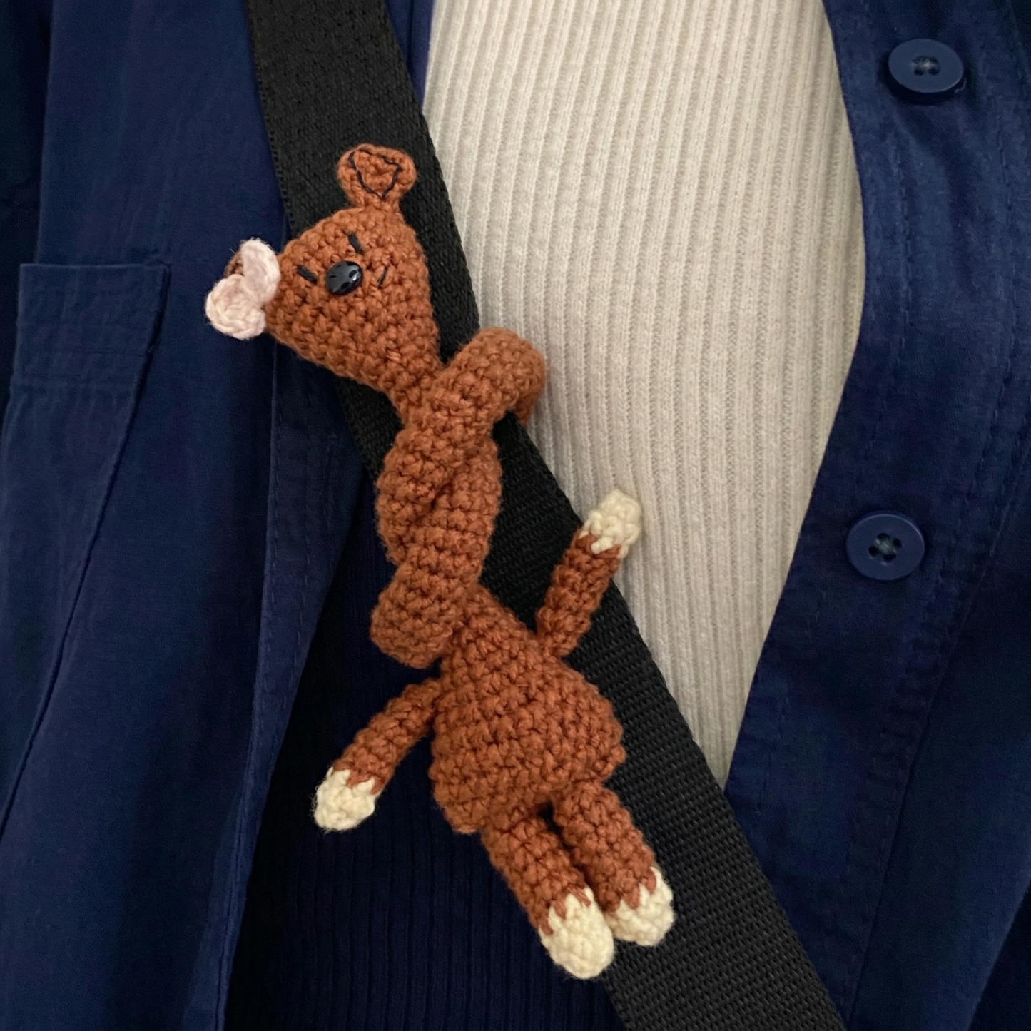 Long Neck Bear Bag Charm Crochet Pattern