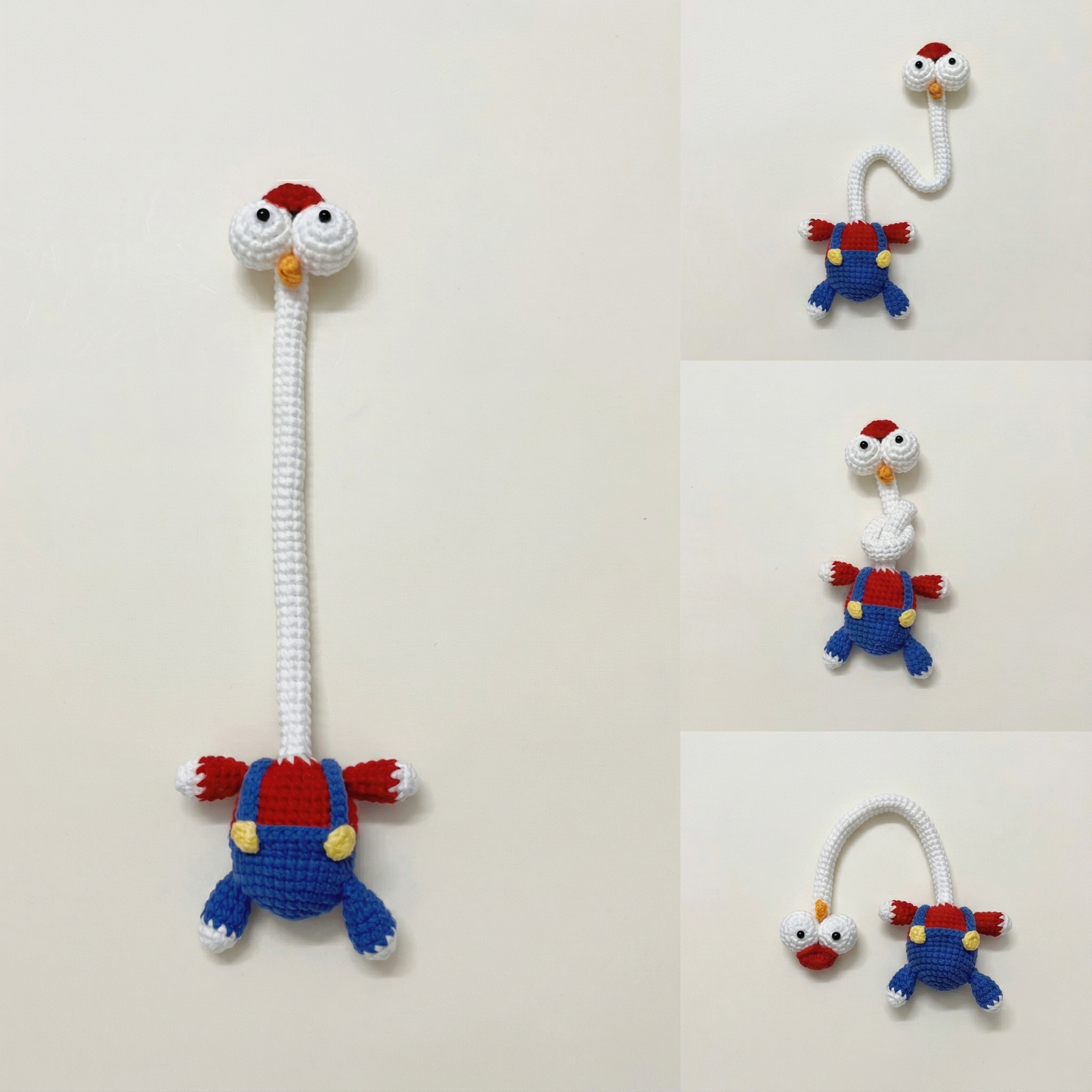 Screaming Long Neck Chicken Bag Charm Crochet Pattern