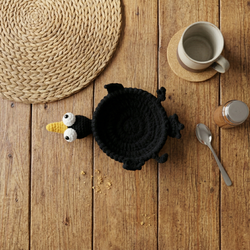 Crow Coaster Crochet Pattern