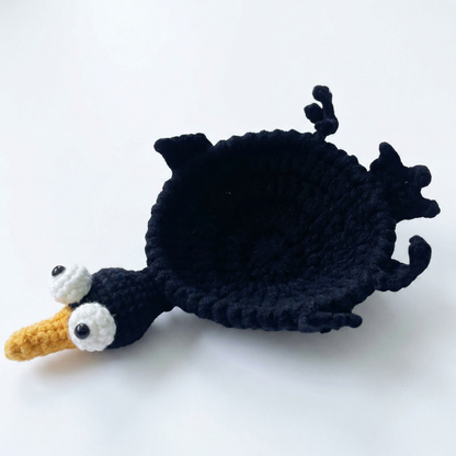 Crow Coaster Crochet Pattern