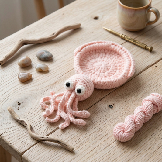 Squid Coaster Crochet Pattern