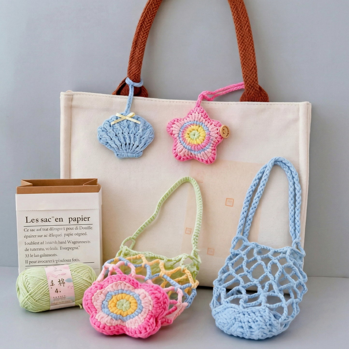2-in-1 Star Charm & Bottle Holder Crochet Pattern