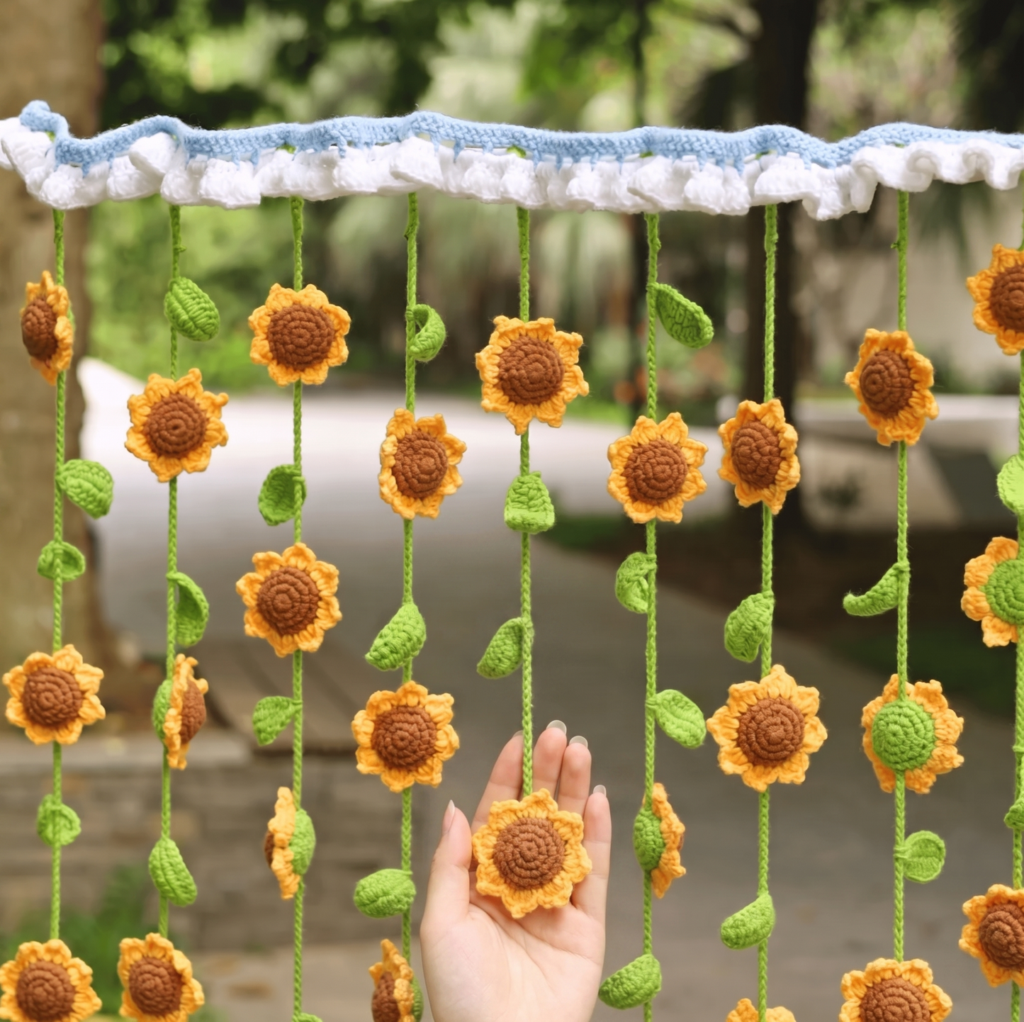 Sunflower Curtains Crochet Pattern