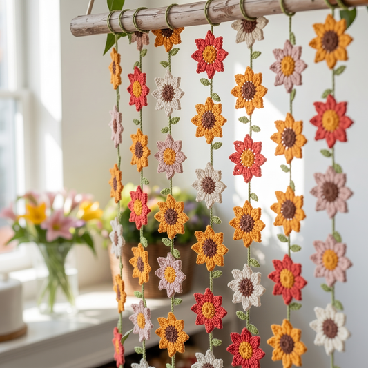 Spring Flower Curtains Crochet Pattern