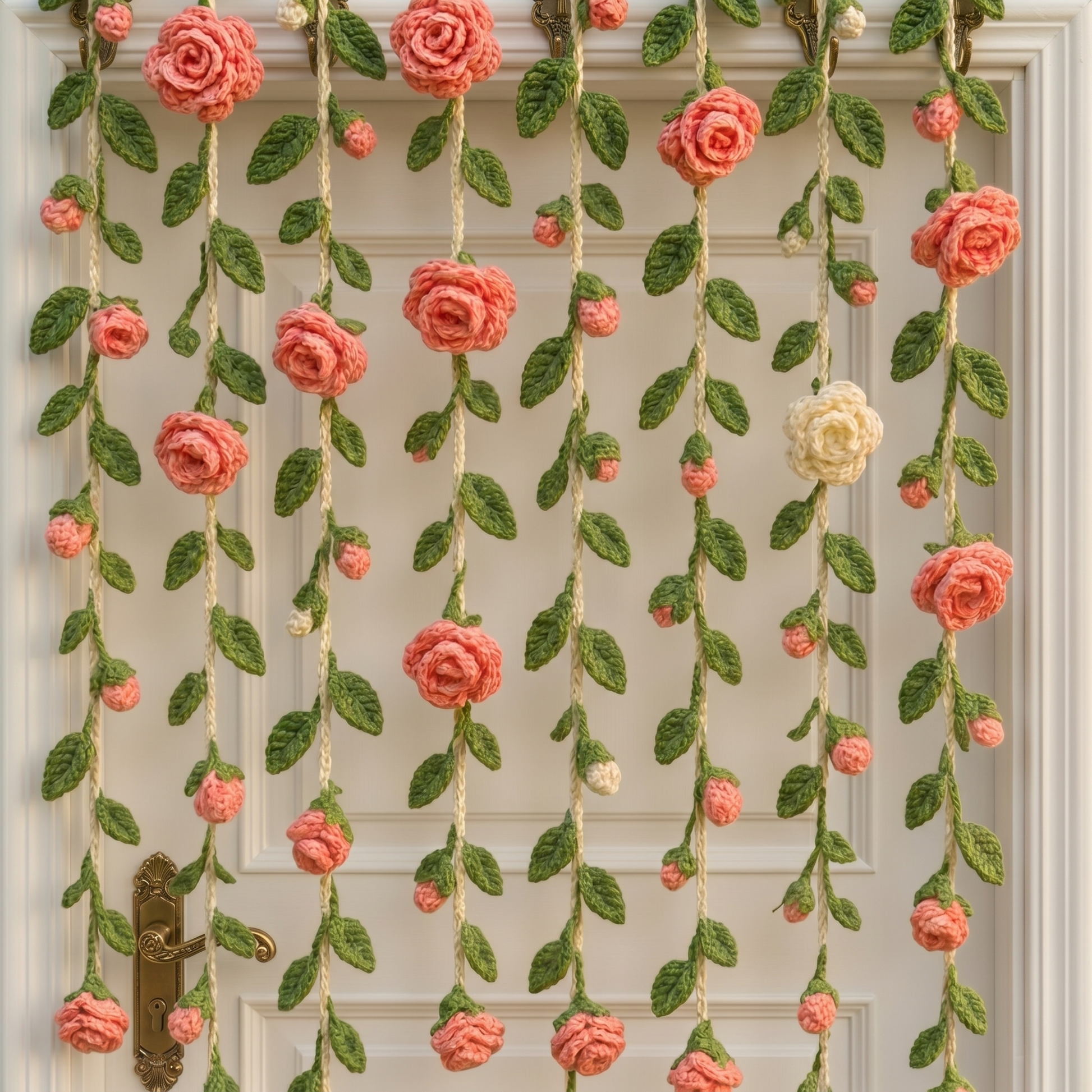 Crochet Curtain Patterns Rose Curtains Crochet Pattern | PDF Download – The Loomie Crochet