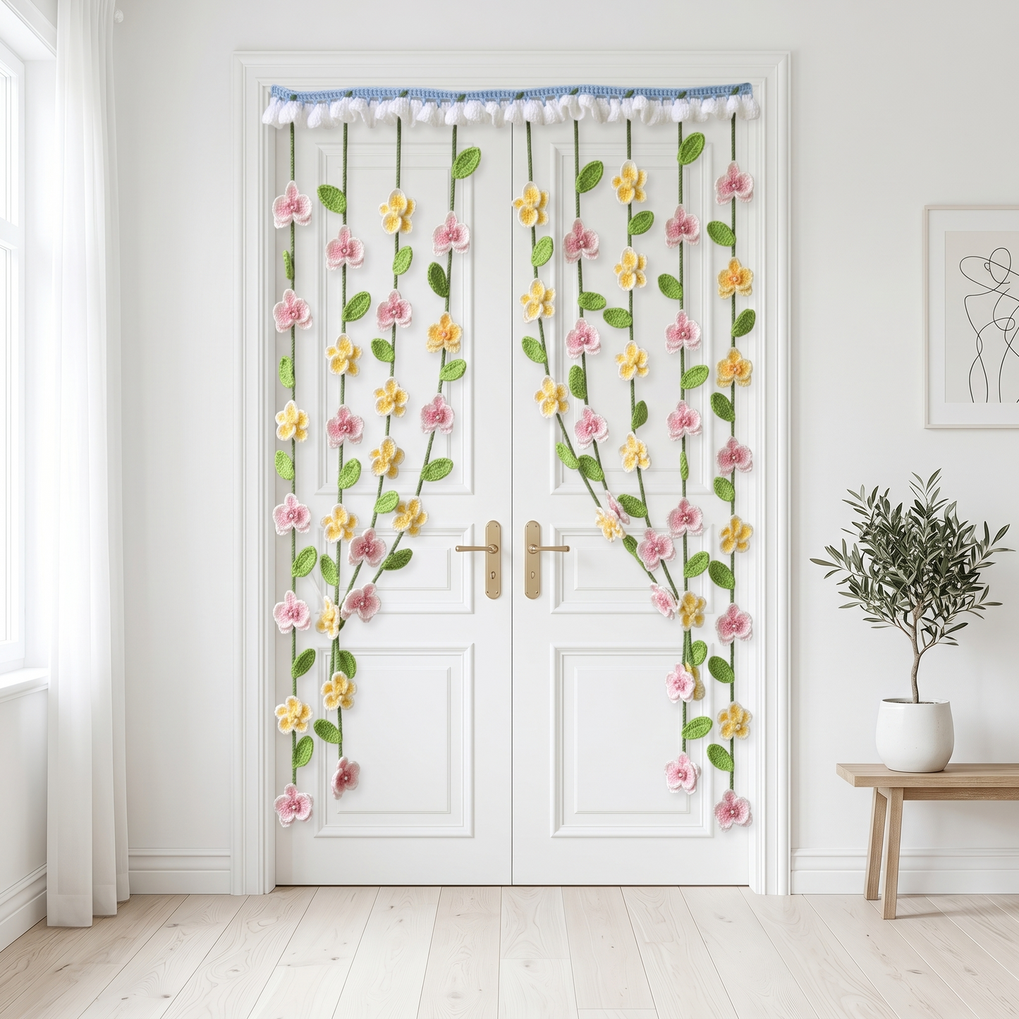 Orchid Flower Curtains Crochet Pattern