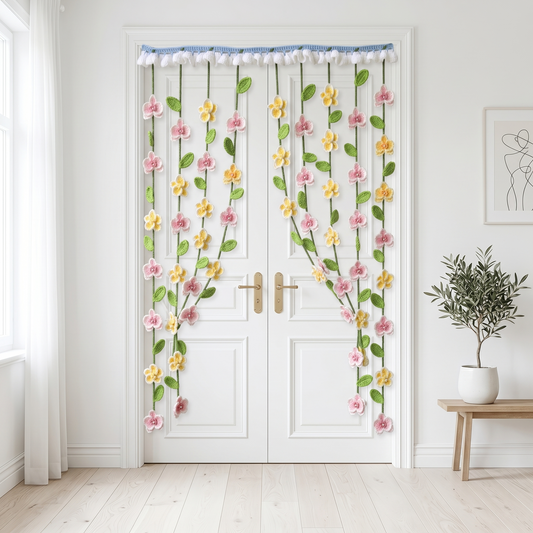 Orchid Flower Curtains Crochet Pattern