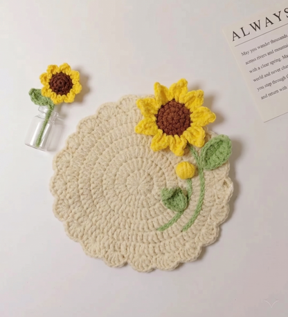 Sunflower Coaster Crochet Pattern