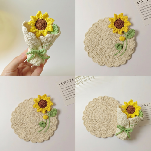 Sunflower Coaster Crochet Pattern