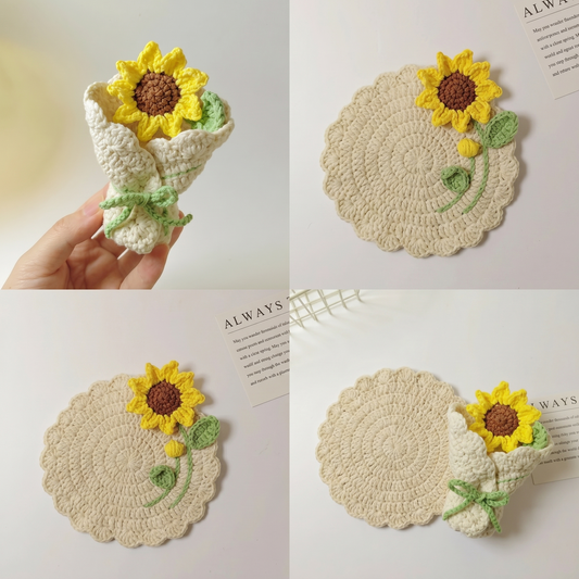 Sunflower Coaster Crochet Pattern