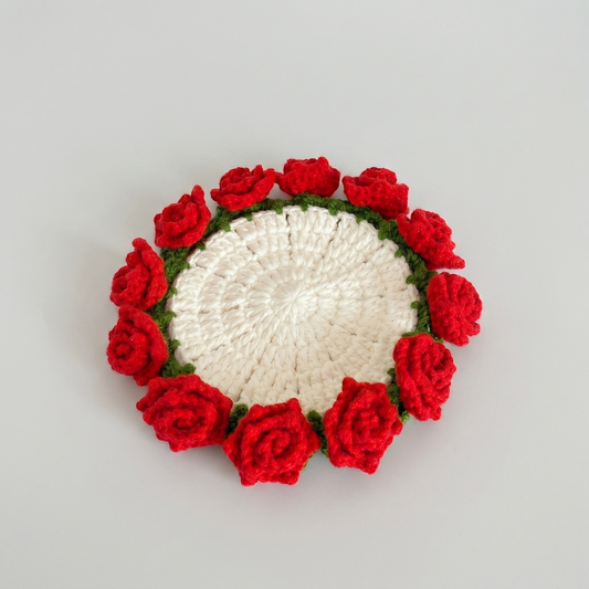 Rosette Coaster Crochet Pattern