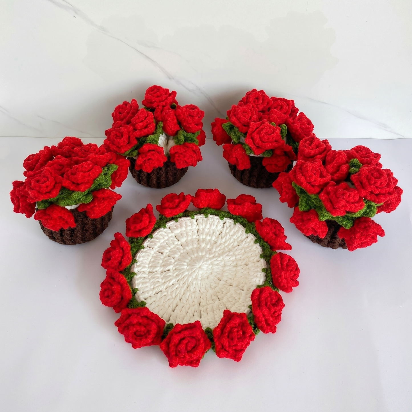Rosette Coaster Crochet Pattern