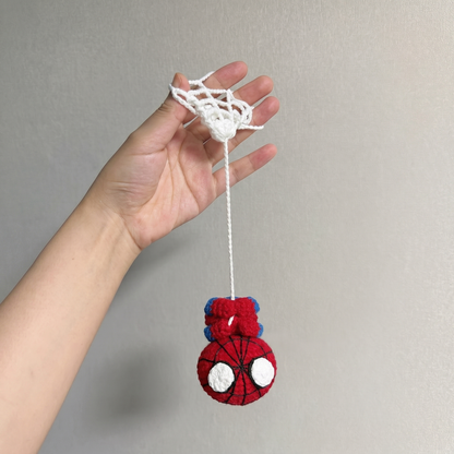 Hanging Chibi Spider-man Charm Crochet Pattern
