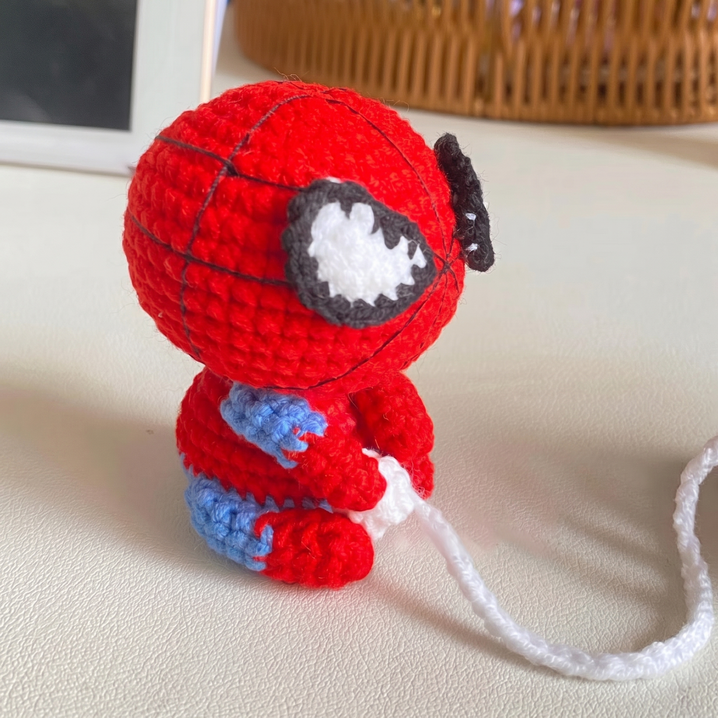 Hanging Chibi Spider-man Charm Crochet Pattern
