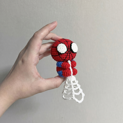 Hanging Chibi Spider-man Charm Crochet Pattern