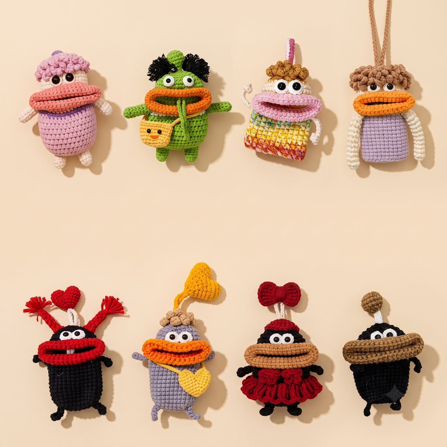8-in-1 Big Mouth Monster Charm Crochet Pattern