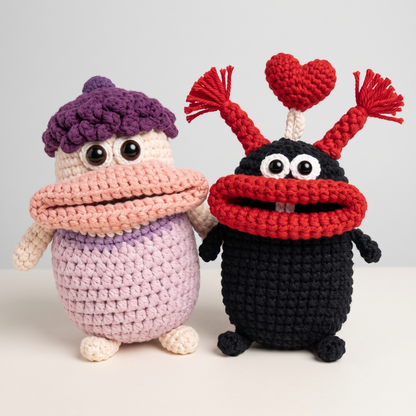 8-in-1 Big Mouth Monster Charm Crochet Pattern