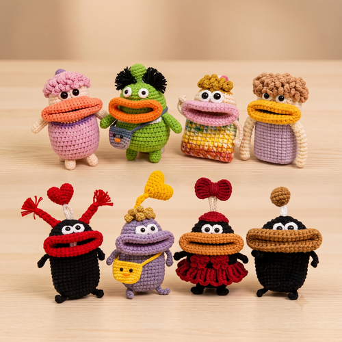 8-in-1 Big Mouth Monster Charm Crochet Pattern