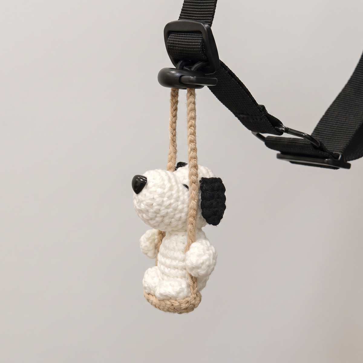 Swinging Spotted Puppy Car Hanging & Charm Crochet Pattern