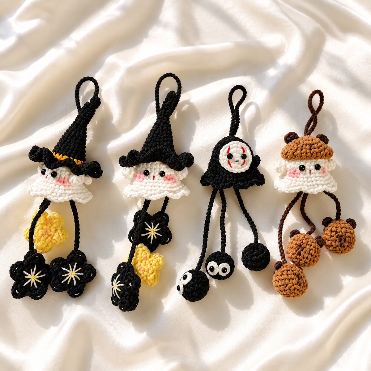 18-in-1 Halloween Ghost Hanging & Charm Crochet Pattern Bundle