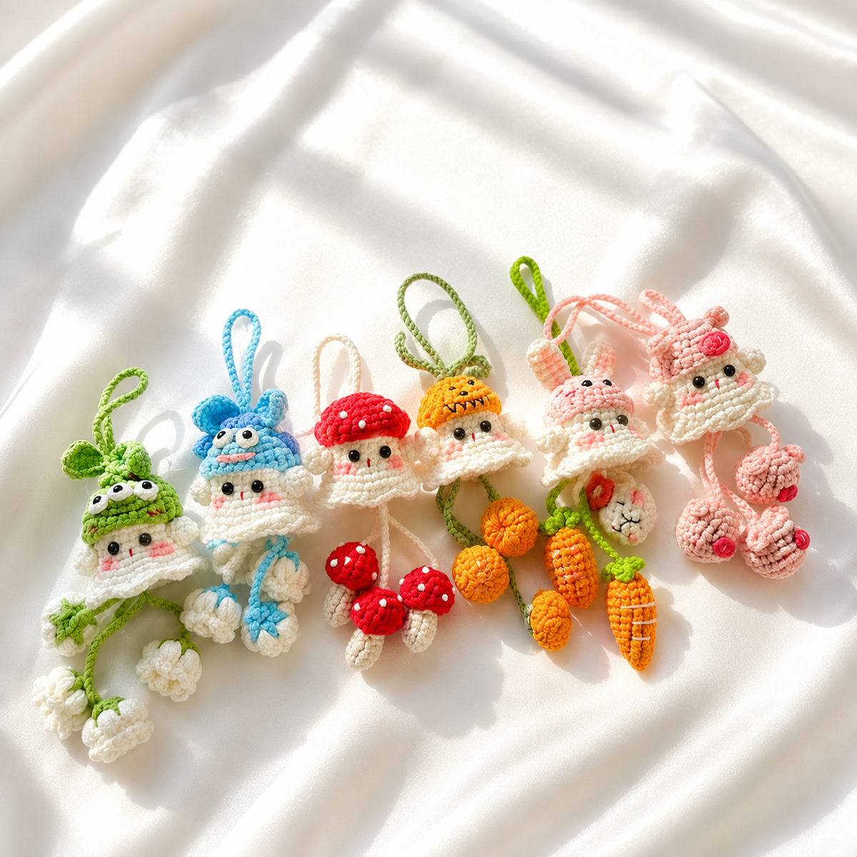 18-in-1 Halloween Ghost Hanging & Charm Crochet Pattern Bundle